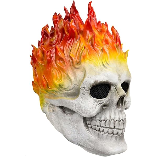 Amazon.co.jp: EJWCIG ゴーストライダーマスク 鬼炎スカルマスク